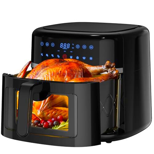 AOSFGE Freidora de aire 9L con ventana de visualización