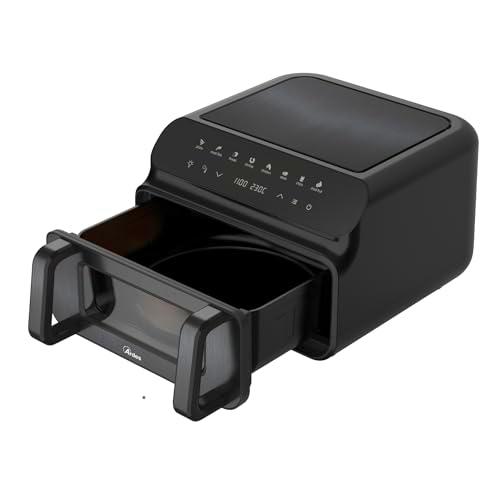 Ardes ARFRYA09GP FRIGGISANA GRILL Capacidad 10 litros XXL Freidora de aire y parrilla BBQ con doble resistencia gran ventana y luz interior horno multifunción con pantalla digital y