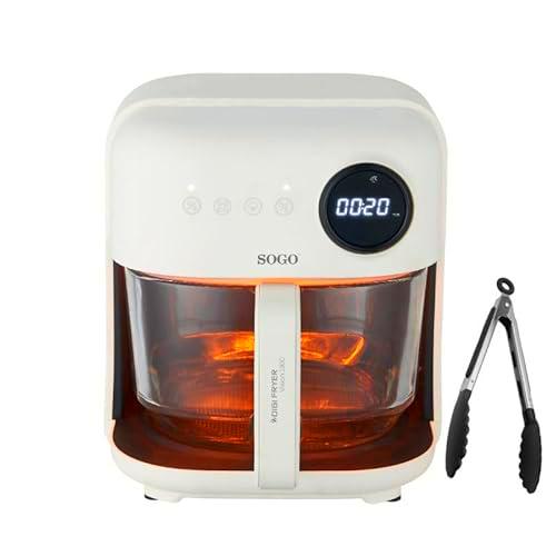 FREIDORA SIN ACEITE SOGO FRE-SS-10870 4,5L DIGITAL CRISTAL C/PINZAS