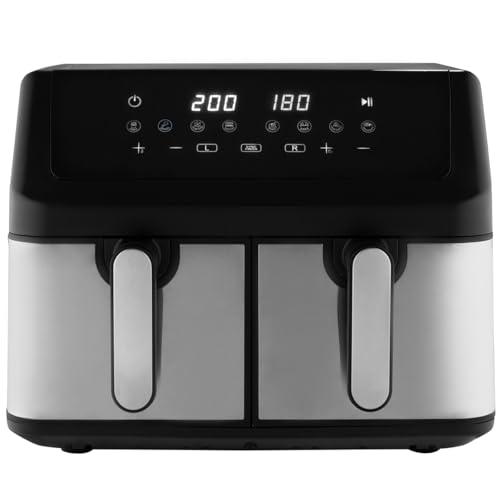ProfiCook® Freidora de aire caliente 2 cámaras | Airfryer | 9 litros | con sistema de preparación simultánea | freír sin grasa | Freidora de aire caliente | recipiente antiadherente | PC FR 1296 H