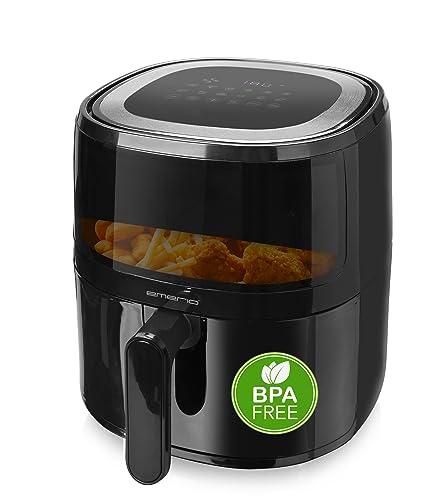 Emerio AF-129329.3 AirFryer - Freidora digital de aire caliente con ventana de visualización