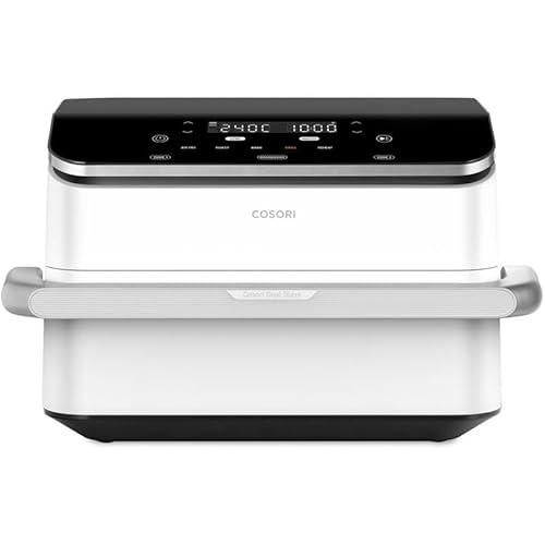 Cosori Freidora de Aire Grande-True Acero Inox-4 Resistencias Dual Blaze TwinFry 10 L-Flexible Doble Cesta Air Fryer 2800 W- Smart WIFI Control- 66 % Eficiencia Energética-6 en 1-Máx 10 Personas