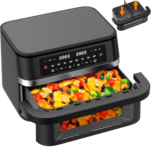 Freidora de Aire Dual Zone 11L - 2950W Airfryer con Separador Extraíble