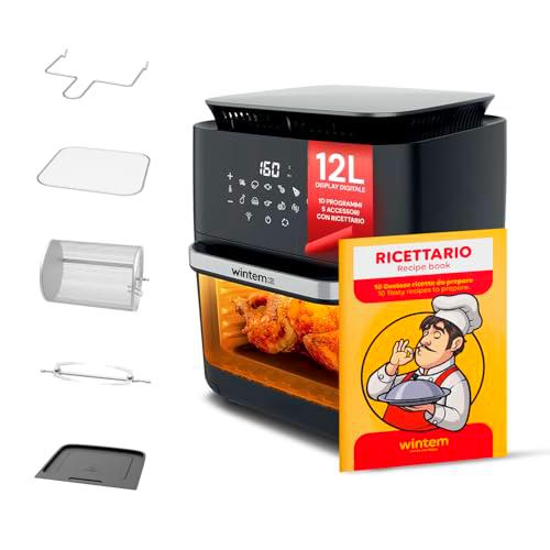 Horno multifunción y freidora de aire de 10 L, cocina uniforme y saludable