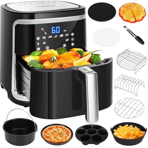 Aigostar Freidora de aire inteligente sin aceite, con 12 Piezas Airfryer Accesorios