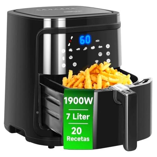 Aigostar Cube Black - Freidora de aire 7 en 1, 1900 W
