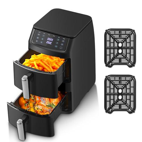 TopStrong Double Stack Freidora de aire, 11 L Air Fryer Doble Cesta Vertical
