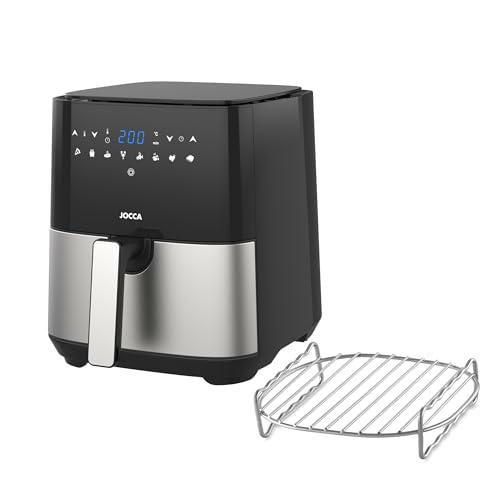 JOCCA - Freidora sin aceite con temporizador 1450W | Freidora de Aire Caliente | Capacidad 5 litros | Air Fryer | Cocina Sana | Temperatura Ajustable…