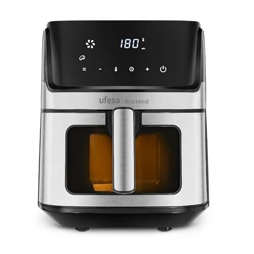 FREIDORA SIN ACEITE UFESA 72805716 BLACKBIRD 6,5L INOX VENTANA Y LUZ
