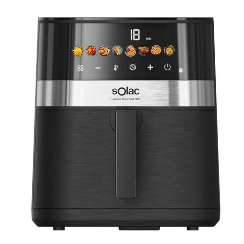 Solac - Freidora sin aceite Léviter Gourmet G55 | 5,5L | 8 Programas | Pantalla digital | Temp