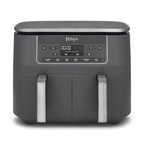 Ninja Freidora de aire con compartimento doble, 2 cajones