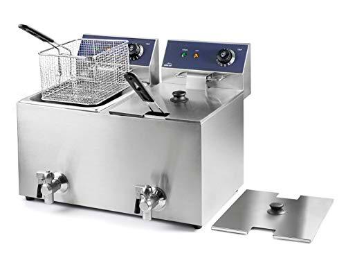 Lacor 69469 69468-Freidora eléctrica Doble con Grifo Profesional 3250 W (x2)