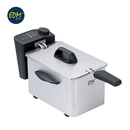EDM 07583 Freidora de Acero Inoxidable 1500W, 1.5 l, Multicolor