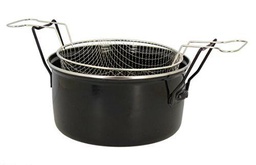 Util'Home 3645575 - Freidora (Acero, 28 cm), Color Negro