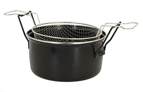 Util'Home 3645575 - Freidora (Acero, 28 cm), Color Negro