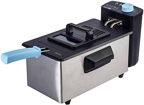 UNIVERSALBLUE Freidora Eléctrica Aceite | Capacidad 3L | Potencia 2000W | Termostato Regulable | Protección Sobrecalentamiento